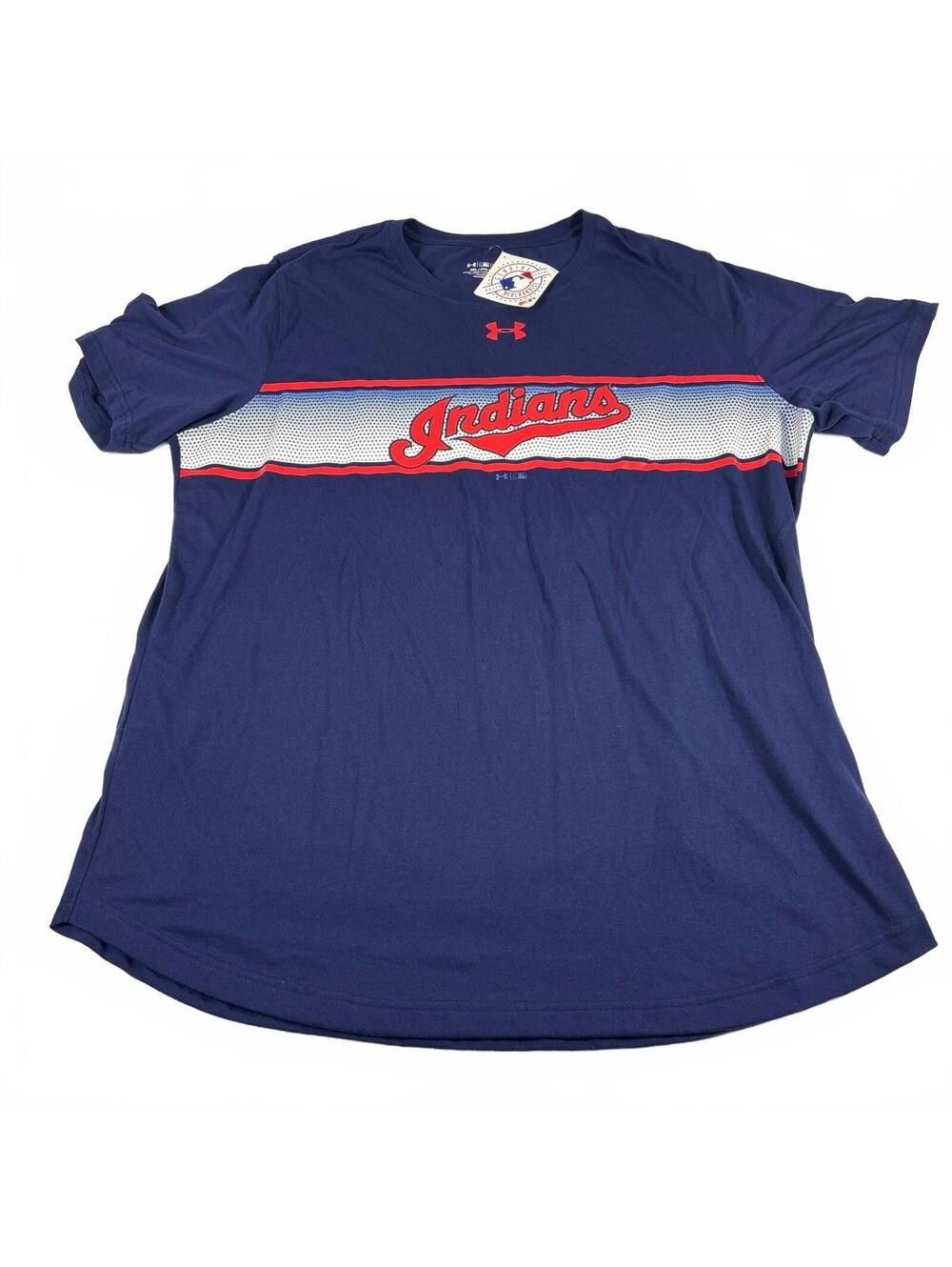 Under Armour Men's Cleveland Indians Seam To Seam Core T-Shirt 3XL